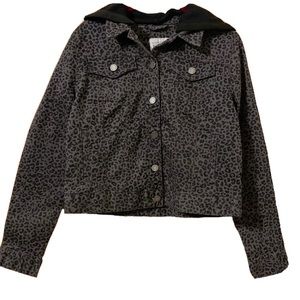 NWT Market & Spruce Leopard Denim Jacket Medium